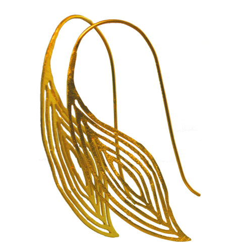 Euro Gold Loose Leaf Earrings | Melanie Woods