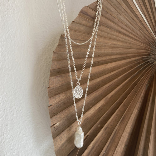 Soraya Layered Necklace - Silver