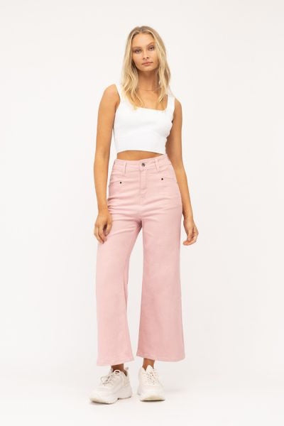 Paper Heart Vintage Flare Jeans - Rosewater