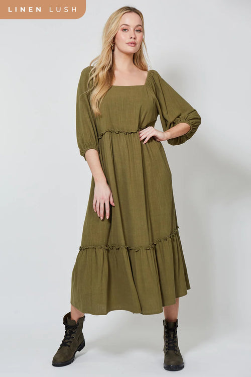 Isle of Mine | VERA TIERED MAXI- EVERGREEN