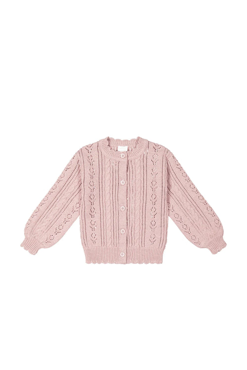 JAMIE KAY | Eleanor Knitted Cardigan - Dusky Rose Marle