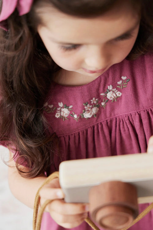 JAMIE KAY | Organic Cotton Muslin Eleanor Dress - Raspberry Pink