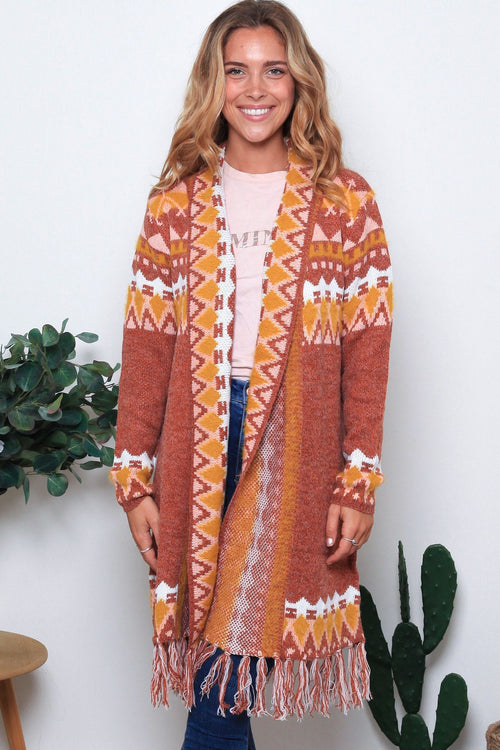 Wanderlust ~ Terracotta Sunset Cardigan