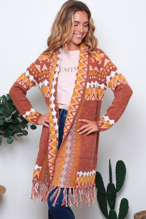 Wanderlust ~ Terracotta Sunset Cardigan
